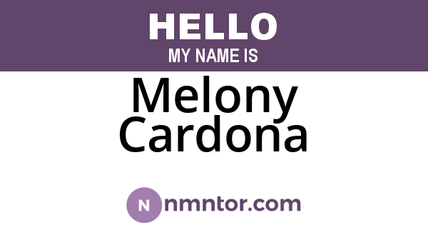 Melony Cardona