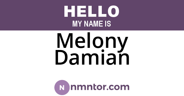 Melony Damian