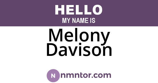 Melony Davison