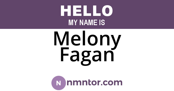 Melony Fagan