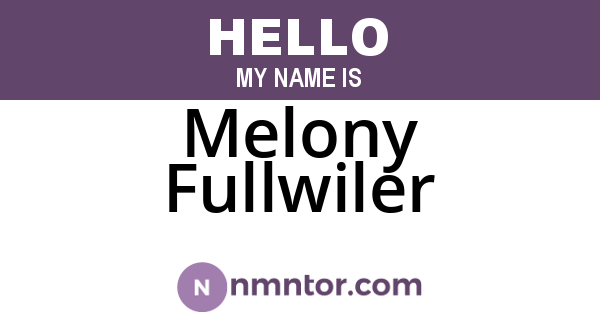 Melony Fullwiler