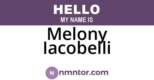Melony Iacobelli