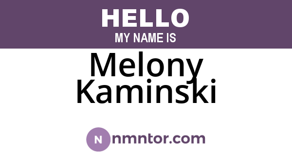 Melony Kaminski