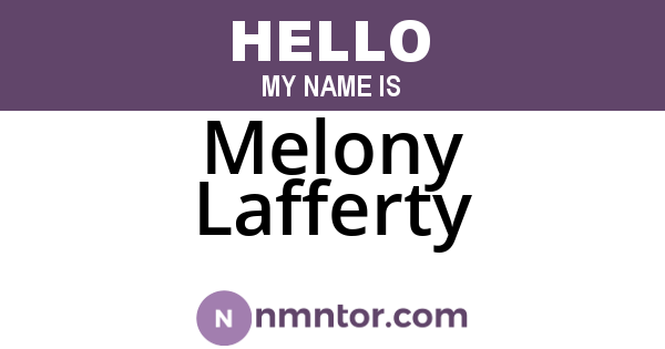Melony Lafferty