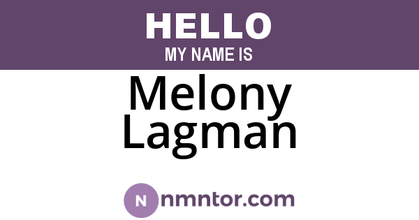 Melony Lagman