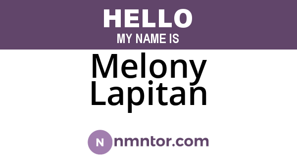 Melony Lapitan