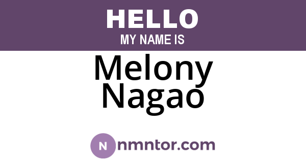 Melony Nagao
