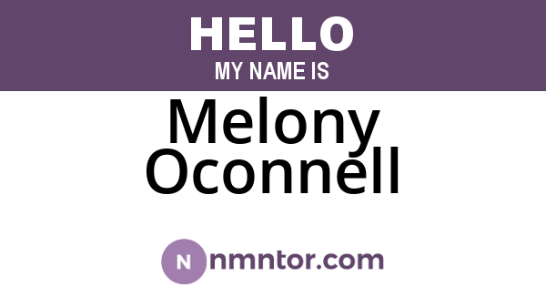 Melony Oconnell