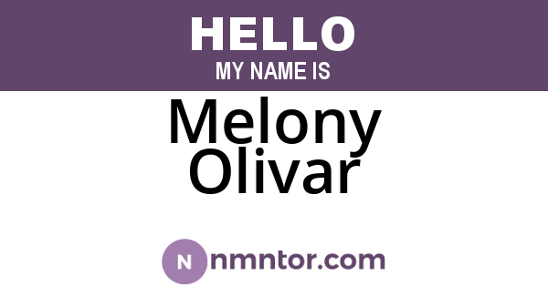 Melony Olivar