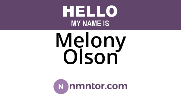 Melony Olson