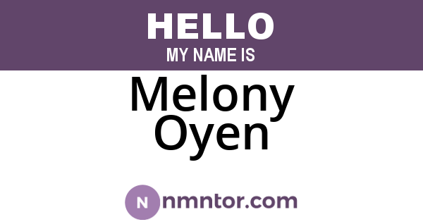 Melony Oyen