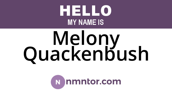 Melony Quackenbush