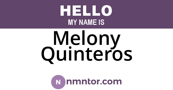 Melony Quinteros