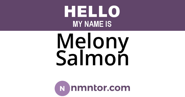 Melony Salmon