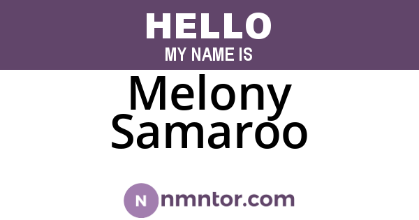 Melony Samaroo