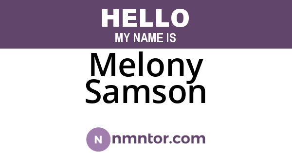 Melony Samson