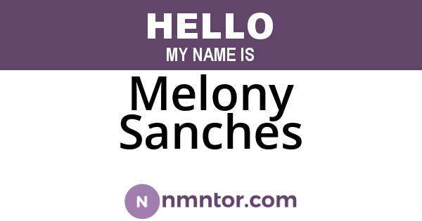 Melony Sanches