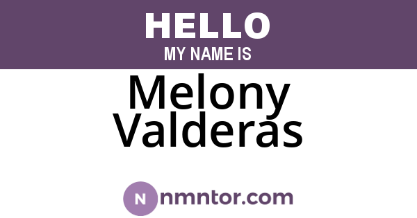 Melony Valderas