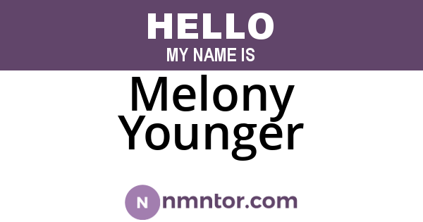 Melony Younger
