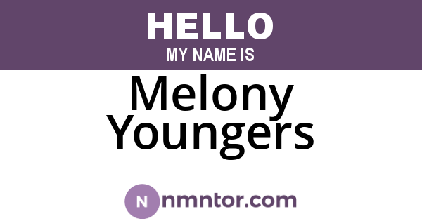 Melony Youngers