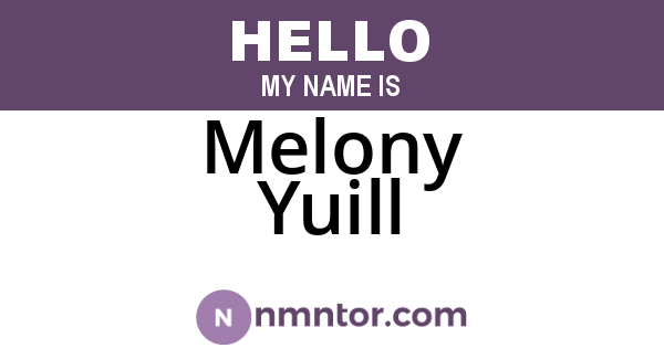 Melony Yuill