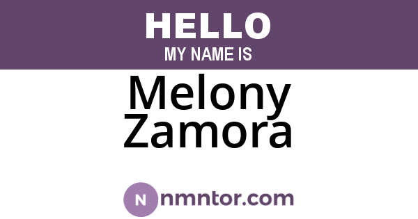 Melony Zamora