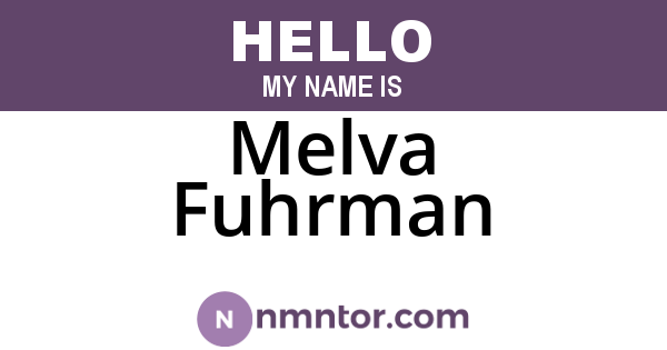 Melva Fuhrman