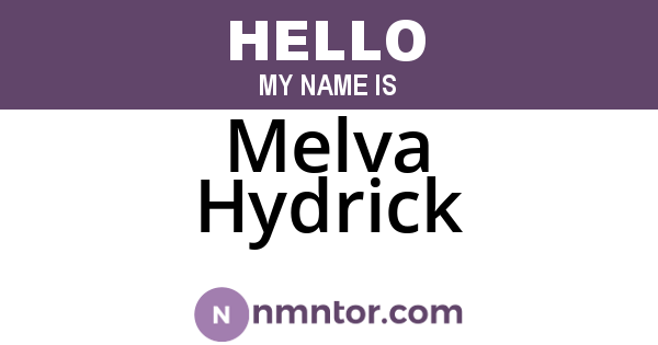 Melva Hydrick
