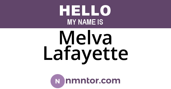 Melva Lafayette