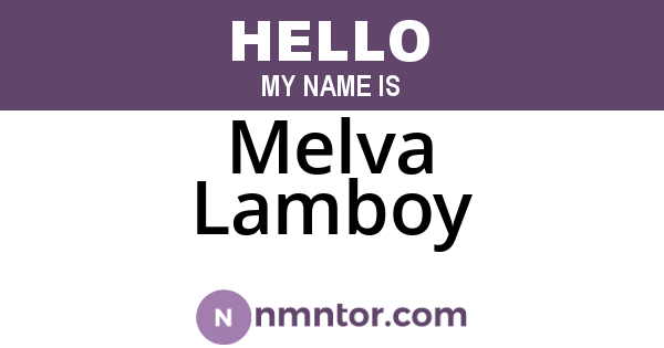Melva Lamboy