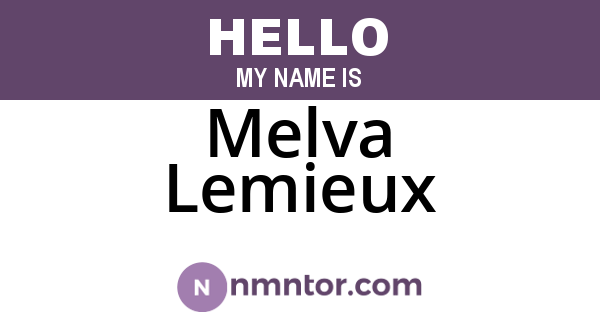 Melva Lemieux