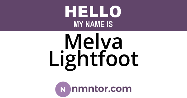 Melva Lightfoot