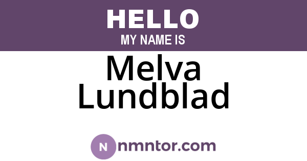 Melva Lundblad