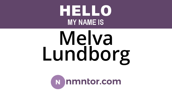 Melva Lundborg
