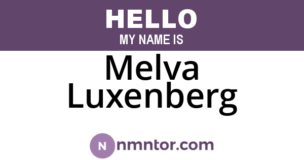 Melva Luxenberg
