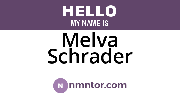 Melva Schrader
