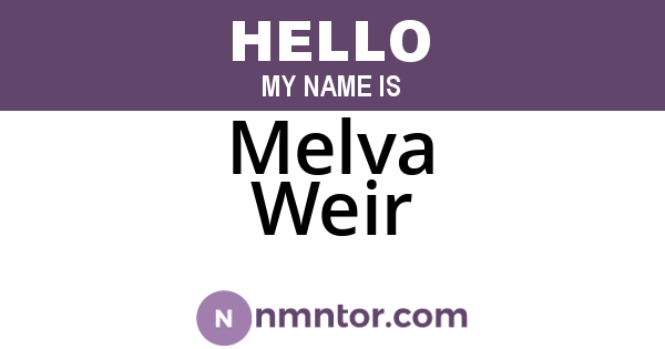 Melva Weir