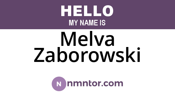 Melva Zaborowski