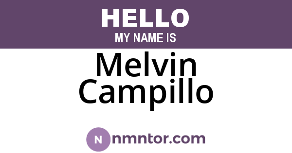 Melvin Campillo