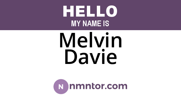 Melvin Davie