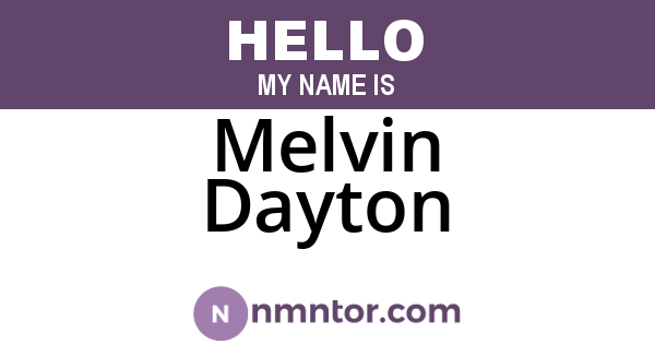 Melvin Dayton