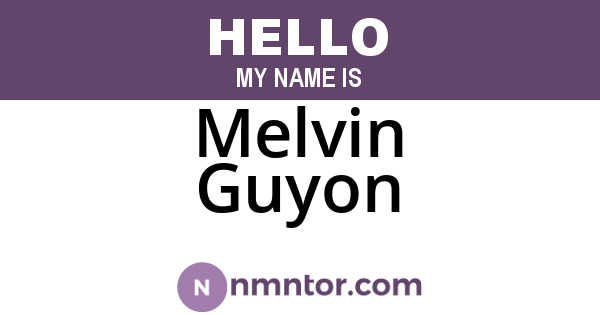 Melvin Guyon