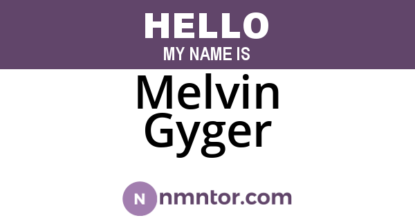 Melvin Gyger