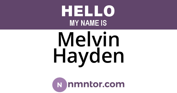 Melvin Hayden