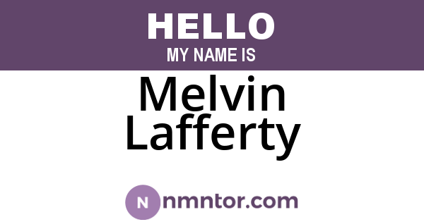 Melvin Lafferty