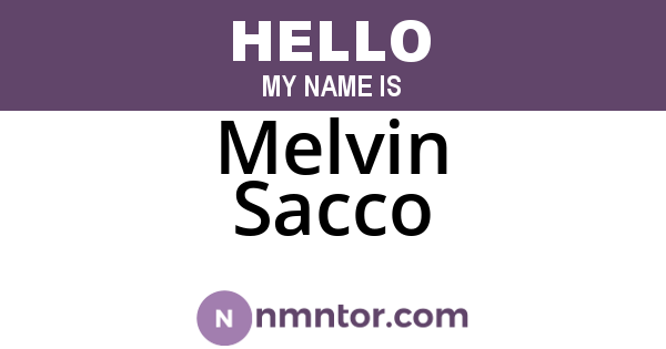 Melvin Sacco