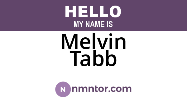 Melvin Tabb