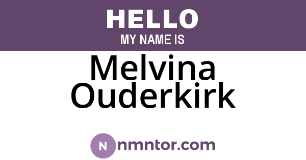 Melvina Ouderkirk