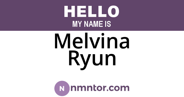 Melvina Ryun