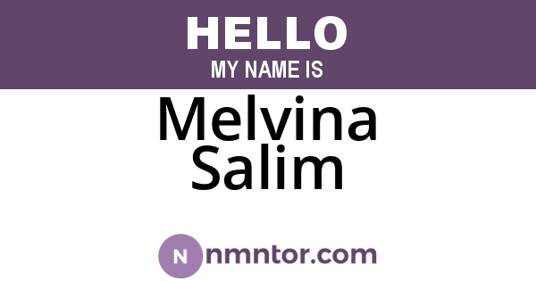 Melvina Salim